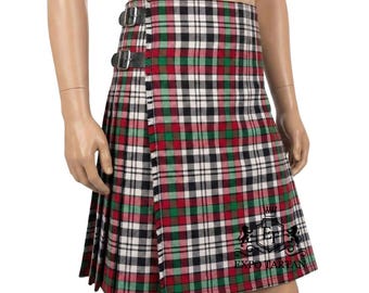 Robe Kilt écossais Borthwick - Kilt écossais 8 yards - Kilt écossais épais 16 oz - 100 % pure laine acrylique