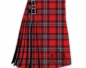Welsh Harry/Parry Tartan Kilt - Scottish Tartan Kilts - 8 Yard Tartan Kilt - 16 Oz Heavy Weight Tartan Kilt - 100% Pure Acrylic Wool