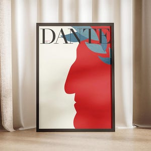 Unique Dante Alighieri Poster: Printable Illustration for Elegant Home & Library Decor