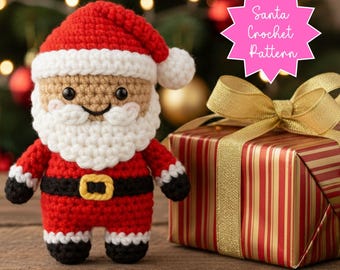 Santa Claus Crochet Pattern, Easy Amigurumi Christmas (PDF Pattern)