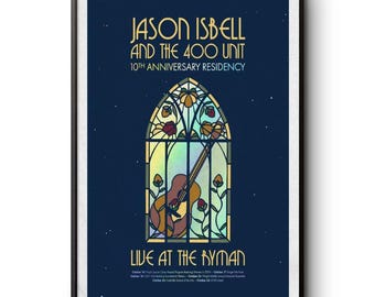 Jason Isbell 400 Unit Live at The Ryman Poster 10th Anniversary Art Print