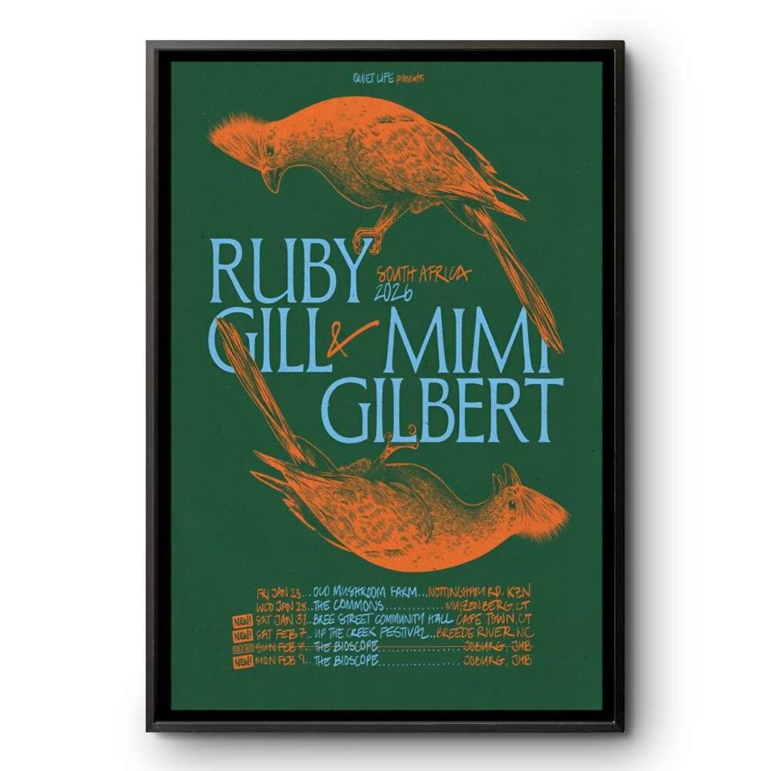 Ruby Gill & Mim Gilbert South Africa 2026 Tour Poster Quiet Life ...
