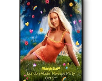 Zara Larsson Midnight Sun London Album Release Party 2025 Poster Print