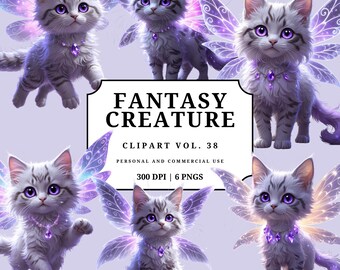 虹色の蝶の羽を持つ魅惑的な黒猫 PNG クリップアート - デジタル
