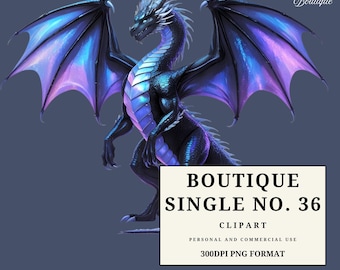 Galaxy Black Iridescent Dragon Clipart • Mystical Cosmic Fantasy Creature PNG