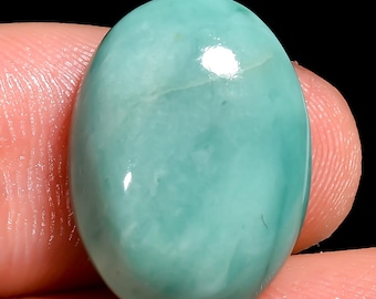 Natuurlijke chrysopraascabochon, losse edelsteen voor het maken van sieraden: 19 x 14 x 6 mm