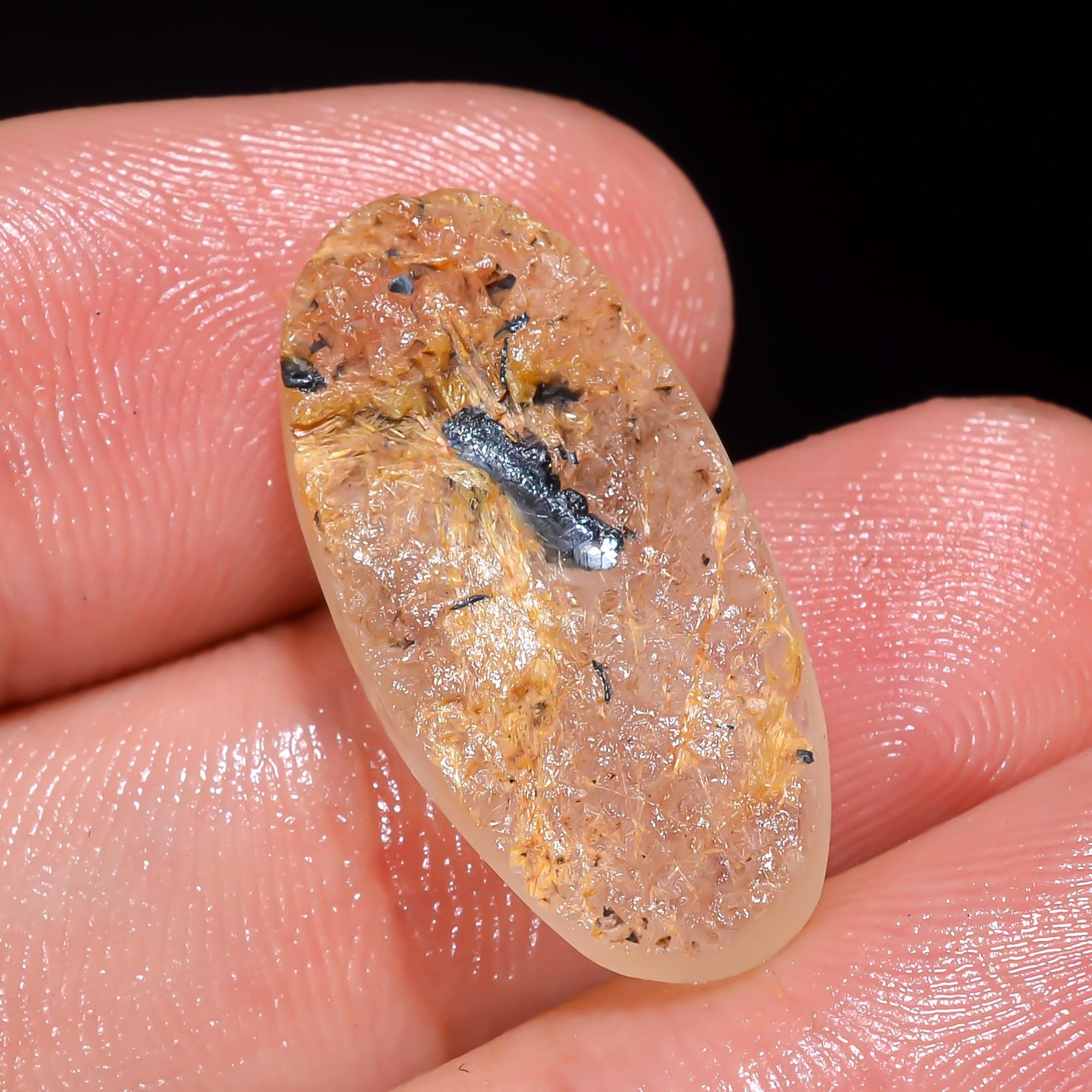 Quartz Rutile Rough Natural Golden Rutile Quartz, Oval Rough Gemstone (23x11x4mm) - Etsy