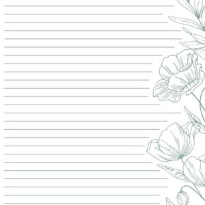 May include: A lined journal page with text: "Come up with three personal affirmations about emotions. Example: 'I am allowed to feel and express my emotions without guilt.'" Floral illustrations in the corner.