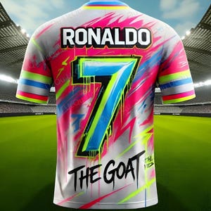 Ronaldo #7 Portugal Kids Soccer Jersey,  Youth Futbol Shirt for Boys & Girls, Portugal Football Jersey Game Day Gift