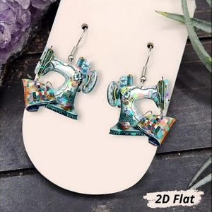 Sewing Machine Earrings, Quirky Craft Earrings, Novelty Jewelry Gift