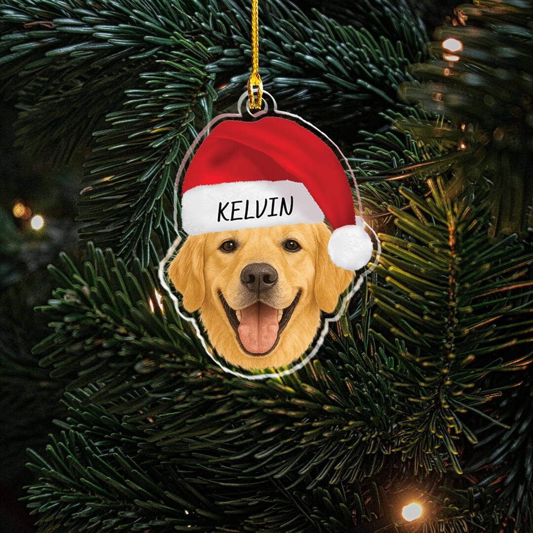 Personalized Pet Acrylic Christmas Ornament With Name - Custom Dog Cat ...