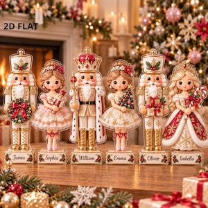 Personalized Nutcracker Acrylic Block, Custom Family Christmas Decor, Ballerina Holiday Gift, Christmas Table Decor, Nutcracker 2026