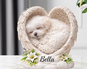 Personalized Pet Memorial Acrylic Block Custom Dog Loss Gift Dog Angel Wings Photo Plaque Sympathy Gift For Pet Lover Bereavement Gift