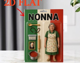 Placa acrílica personalizada Nonna 2026, regalo personalizado para abuela italiana con foto, figura de acción divertida de abuela, decoración plana 2D para estante