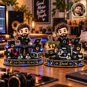 Personalized DJ Acrylic Block, Custom Photo Figurine, Music Lover Gift for Him, DJ Studio Decor, Birthday Gift for DJ, Music Gift 2026