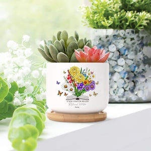 Personalized Retirement Gifts For Women 2026 Ceramic Planter Pot Custom Name A New Chapter Begins Retired 2026 Flower Book Garden Gift