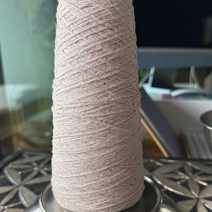 100 g Pinori Filati Beige Rose Paljettgarn Strut Bomull Siden Linne Kashmir