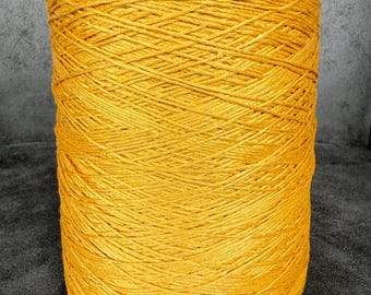 600 g Cariaggi Linum Linen Kashmirgarn Ockra Italienskt Kongarn