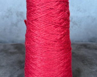 90 g Cariaggi Piuma 100% Kashmirgarn Röd Italiensk Strut