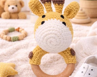 Sonaglio e massaggiagengive in legno per bambini