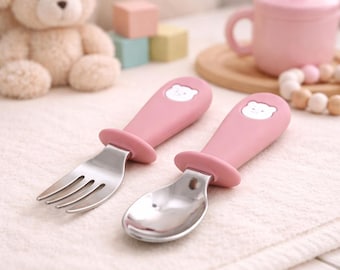 Set di utensili per bambini in acciaio inossidabile con cartoni animati