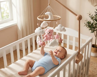Mobile per culla in legno
