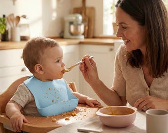 Bavaglino in silicone personalizzato per neonati