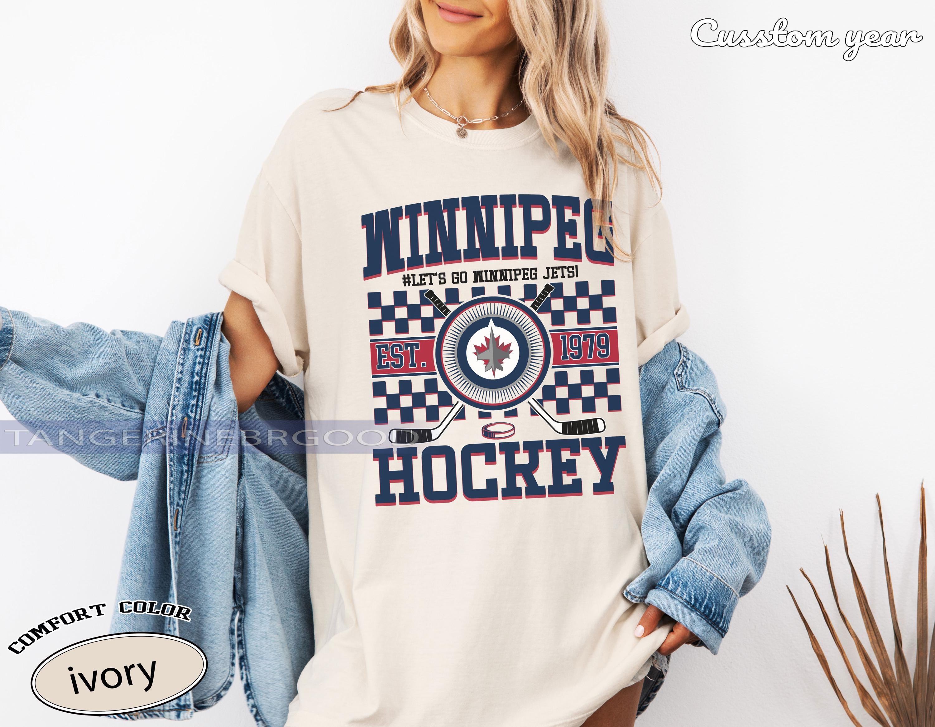 Winnipeg Jet, maglietta Winnipeg Jet Vintage Comfort Colors , maglietta Winnipeg, maglietta Jets, maglietta per tifosi di hockey, maglietta retrò da h