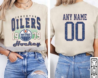 Customized Edmonton Oilers Sweatshirt, Edmonton Oilers shirt, Edmonton Hockey shirt, Custom Hockey Shirt, Hockey Christmas Gift