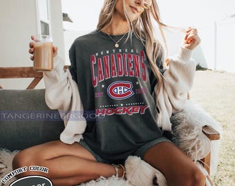 Montreal Canadiens Comfort Colors® T-shirt, Vintage Montreal Canadien T-shirt, Canadiens T-Shirt, Hockey Fan Shirt, Vintage Montreal Hockey