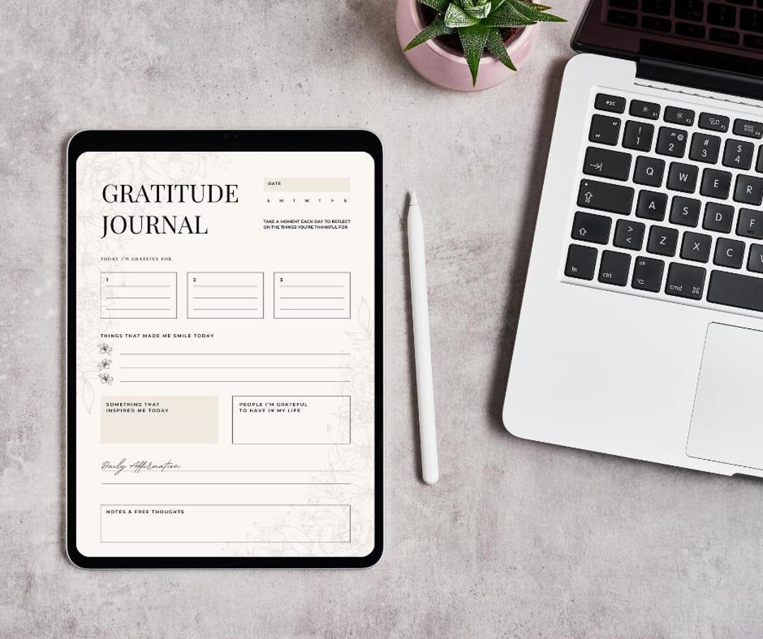 Minimalist Gratitude Journal Printable | Daily Reflection & Affirmation ...
