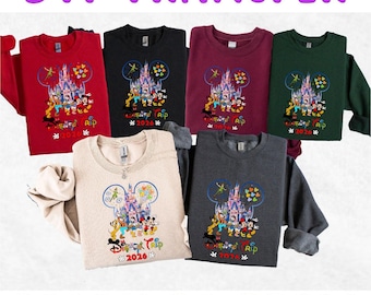 Transferencia DTF de Viaje Familiar a Disney 2026, Familia a Juego de Disneyland Lista para Imprimir, Transferencia Térmica Familiar de Disney, Transferencia Termoadhesiva de Magic Kingdom