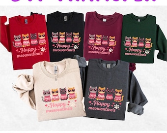 Transferencia DTF del Día de los Meowentines / Impresión con diseño de gatitos de San Valentín / Impresión DTF de amor de gato lindo y divertido / Impresión DTF a todo color lista para imprimir