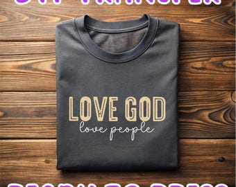 Versículo bíblico de fe (DTF) para transferencia térmica, citas cristianas listas para imprimir, camisetas cristianas (DTF), transferencia DTF de amor a Jesús y Dios