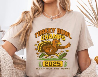 Shirt Turkije Bowl Champs 2025: voetbalshirt familie Thanksgiving (digitale download)
