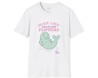 Manatee Peace & Love T-Shirt: Crystal River Florida Inspired Tee