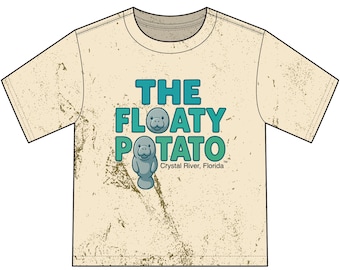 The Floaty Potato manatee design Youth T-Shirt | Crystal River Florida
