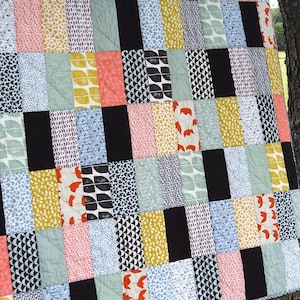Modern Patchwork Throw Quilt
