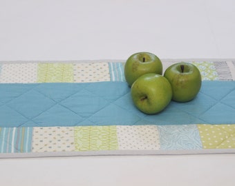 Blue & Green Quilted Table Runner