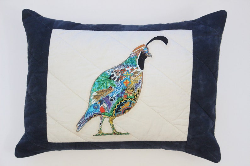Quail Pillow Decor Bird Lover Gift Etsy