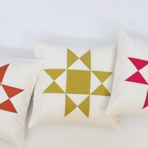 Bright Quilted Star Patchwork Pillow Covers