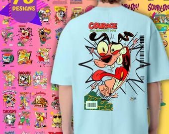 Designs Retros Cartoons 90s! Bundle x78 t shirt png images