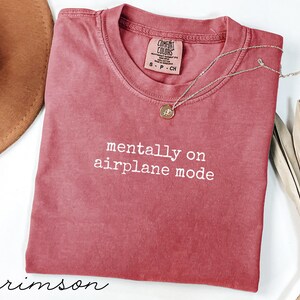 Mentally On Airplane Mode Shirt, Funny Travel Tee, Gift for Travelers, Relaxed Fit Graphic Tee, Comfy Travel Clothes, Unisex T-Shirt
