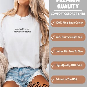 Airplane Mode T-Shirt, Premium Quality Comfort Colors Shirt, Unisex Fit Tee, Airplane Travel Shirt, Fun Graphic Tee