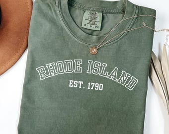 Comfort Colors® Rhode Island Shirt Est 1790 Shirt Providence Rhode Island Shirt Rhode Island Gift Rhode Island Souvenir Rhode Island Tee RI