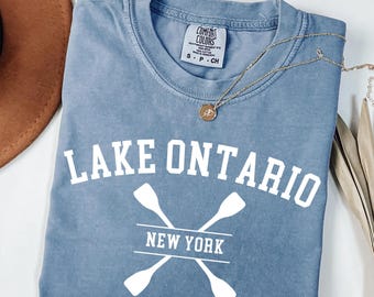 Lake Ontario New York Shirt Oars Boating Paddles Summer Vacation Gift Comfort Colors® For Lake Lovers
