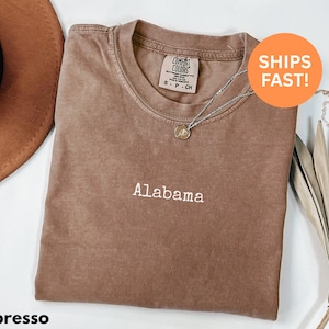 Chemise Comfort Colors® Alabama, chemise universitaire, chemise Roll Tide, chemise Bama, chemise Southern, maillot de football, cadeau pour fan de l&#39;Alabama, cramoisi