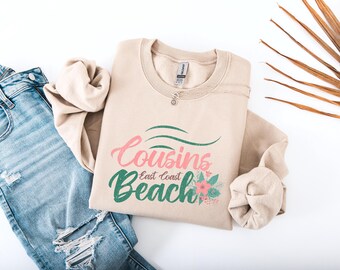 Cousins Beach Sweatshirt | Vintage Beach Sweater | Trendy Coastal Sweatshirt | East Coast Beach Shirt | Summer Vibes Shirt, Beach Sweater