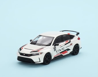 2023 Honda Civic Type R White Diecast Model Car 1/64 Scale Collectible