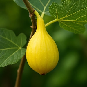 Yellow Long Neck Fig - Ficus carica - Live Plant - 3-4&quot; Pot - Indoor/Outdoor/Starter Plant